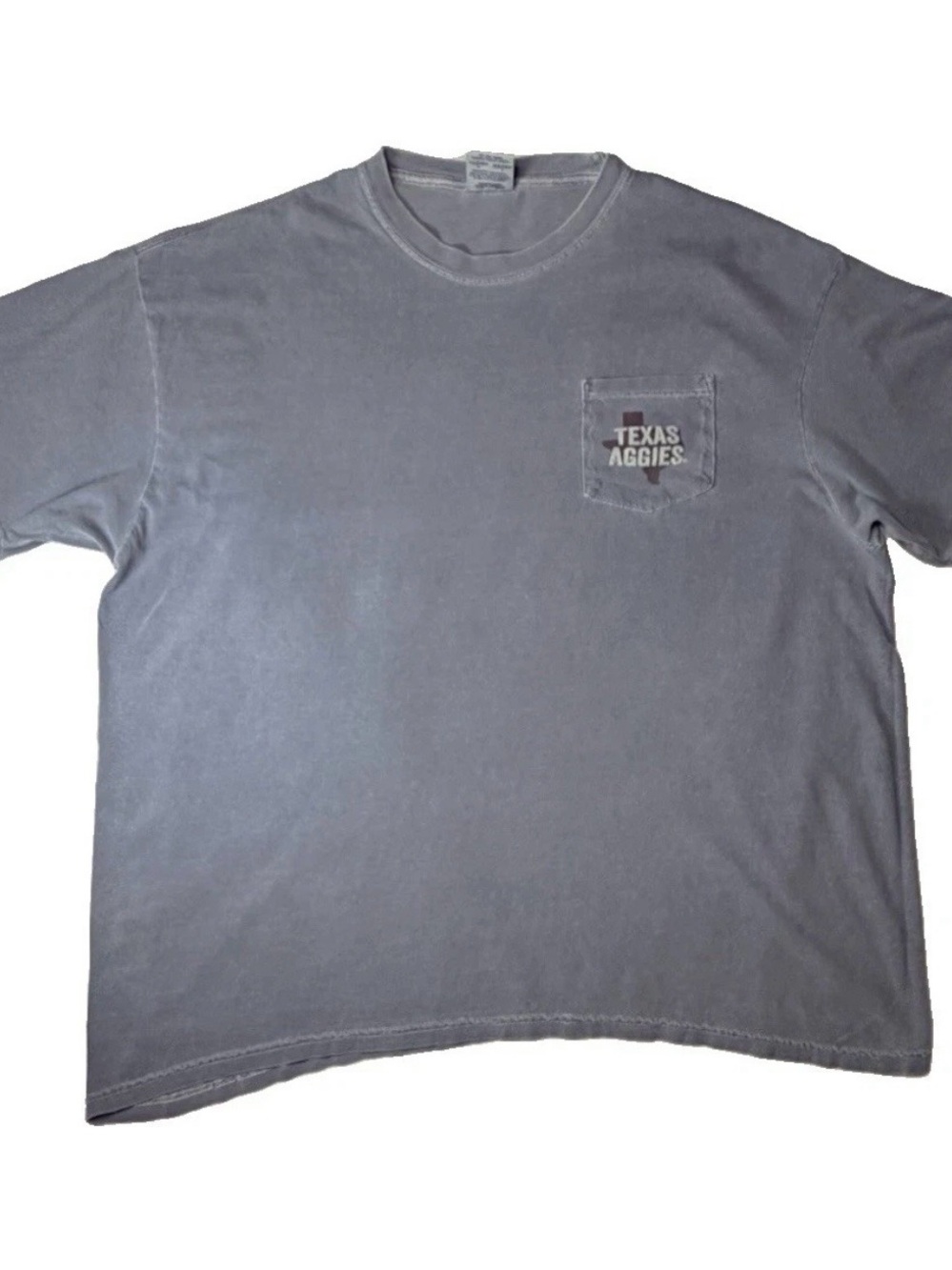 Comfort Colors Texas Aggies Pocket Tee - Gray
